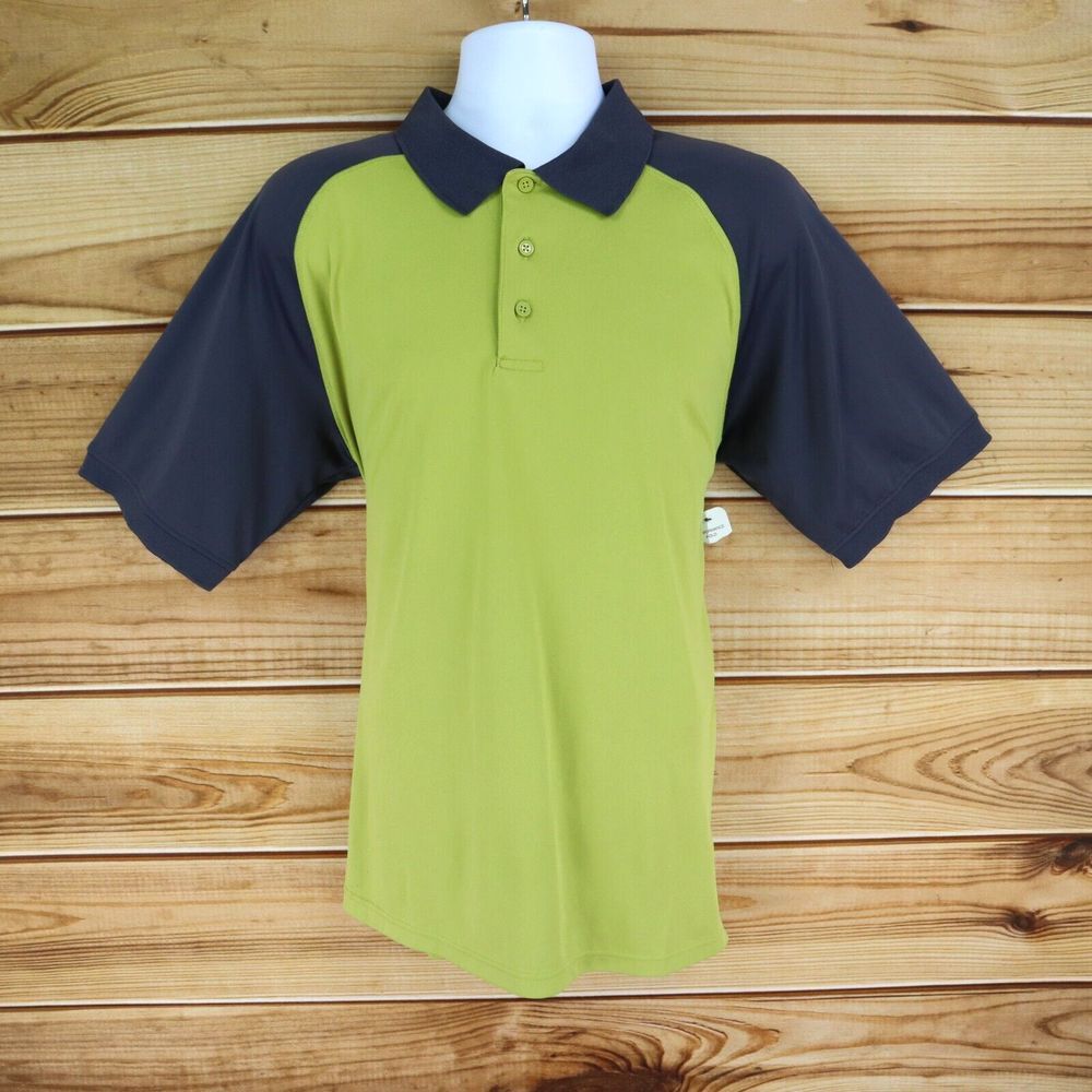 Great Northwest Polo Shirt Short Sleeves Mens‎ Size M Green Collared Stretch